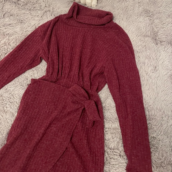 Tie Front Sweater Dress - Picture 3 of 11